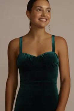 Sweetheart Velvet Tank Sheath Dress With Slit -Blissful Brides Shop 1656ET2A MFOREST JRPRTY PROD7 109