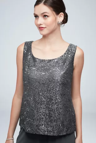 Long Lace Jacket Three-Piece Plus Size Pantsuit 7 Long Lace Jacket Three-Piece Plus Size Pantsuit - Image 5