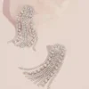 Arched Crystal Fringe Earrings