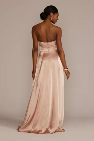 Charmeuse Strapless A-Line Bridesmaid Dress 4 Charmeuse Strapless A-Line Bridesmaid Dress - Image 2