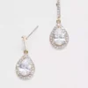 Pear Solitaire Pave Earrings -Blissful Brides Shop 51579BDA MGOLD JWLY PROD9 001