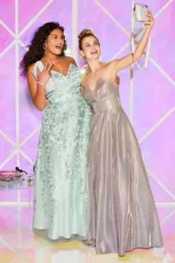 Floral Embellished Spaghetti Strap Lace-Up Gown 9 Floral Embellished Spaghetti Strap Lace-Up Gown -Blissful Brides Shop 60978DW PDP Crop MAR3 1920x2880