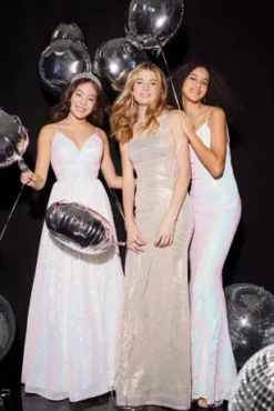 Straight Neck Metallic Sequin Tank Sheath Dress -Blissful Brides Shop 8960JC3A PDP Crop FEB6 1920x2880