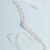 Oblong Crystal Ring Sash With Pearl Centers