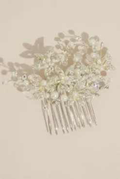 Crystal Floral Spray Decorative Hair Comb