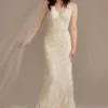 Strappy Beaded Applique Tulle Sheath Wedding Dress -Blissful Brides Shop CWG904 IVYCHAMP OLEG PROD3 425