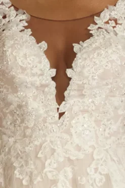 Illusion V-Neck Long Sleeve Lace Wedding Gown 9 Illusion V-Neck Long Sleeve Lace Wedding Gown -Blissful Brides Shop CWG924 IVYCSHCOCO OLEG SWATCH PROD6 075