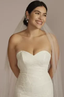 Lace Up Back Strapless Mermaid Wedding Dress 8 Lace Up Back Strapless Mermaid Wedding Dress -Blissful Brides Shop CWG926 SOFTWHITE OLEG PROD12 087