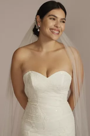 Lace Up Back Strapless Mermaid Wedding Dress 5 Lace Up Back Strapless Mermaid Wedding Dress - Image 3