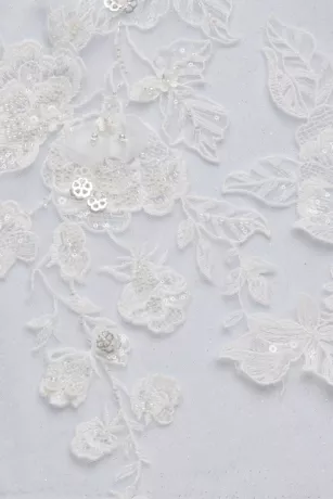 Glitter Tulle Appliqued Corset Bodice Wedding Gown 6 Glitter Tulle Appliqued Corset Bodice Wedding Gown - Image 4