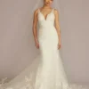 Removable Train Mermaid Wedding Dress -Blissful Brides Shop CWG932 IVORY OLEG PROD4 011