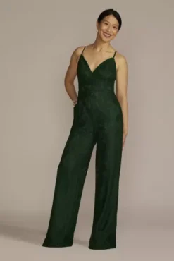 Allover Lace V-Neck Jumpsuit