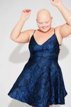 Jacquard A-Line Mini Dress -Blissful Brides Shop D24NY22116V1 PDP Crop MAR15 1920x2880