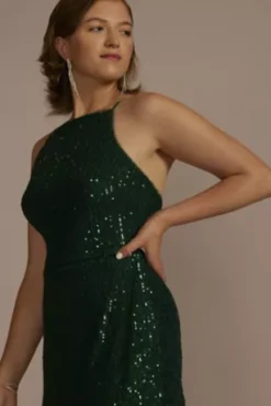 High Neck Sequin Skort Romper 6 High Neck Sequin Skort Romper -Blissful Brides Shop D24NY22467 HUNTER HC PROD6 167