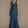 Draped Stretch Satin Plunging Mermaid Dress -Blissful Brides Shop D28NY23361 CALYPSO PRTY PROD2 004