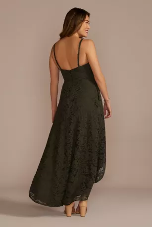 High-Low Corded Lace A-Line Dress 4 High-Low Corded Lace A-Line Dress - Image 2