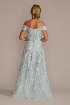 Sweetheart Off The Shoulder A-Line With Appliques -Blissful Brides Shop D40NY22374 LTBLUE MOB PROD5 V2 166