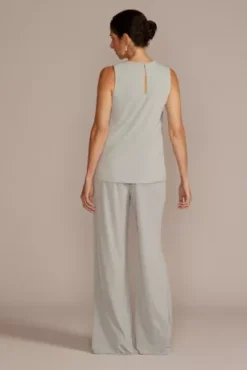 Three-Piece Sparkle Lace Pantsuit -Blissful Brides Shop D40NY22388 MYSTIC MOB PROD4 204