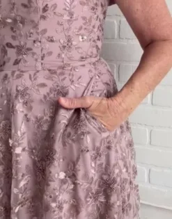 Off-the-Shoulder Embroidered Sparkle A-Line -Blissful Brides Shop D40NY23247 PDP