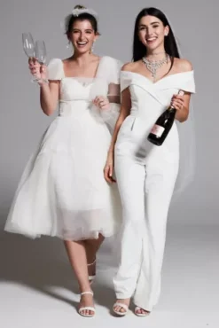 Cuffed Off-the-Shoulder Stretch Crepe Jumpsuit -Blissful Brides Shop DB3230 2 PDP Crop JUN25 1920x2880