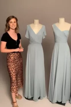 Full Skirt Bridesmaid Dress With One Shoulder -Blissful Brides Shop F20062 ZZZ1