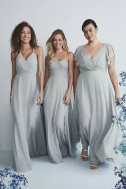 Full Skirt Bridesmaid Dress With One Shoulder -Blissful Brides Shop F20062 ZZZ2