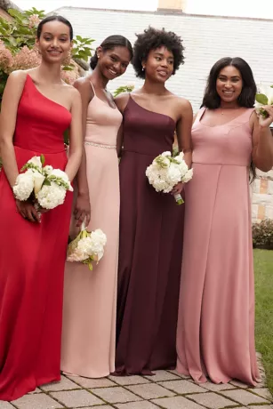 Crepe-Back Satin Spaghetti Strap Bridesmaid Dress 6 Crepe-Back Satin Spaghetti Strap Bridesmaid Dress - Image 4