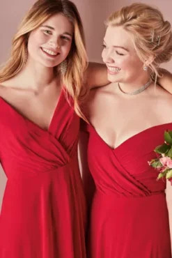 V-Neck Tank Full Skirt Bridesmaid Dress -Blissful Brides Shop F20228 1 PDP Crop JAN12 1920x2880