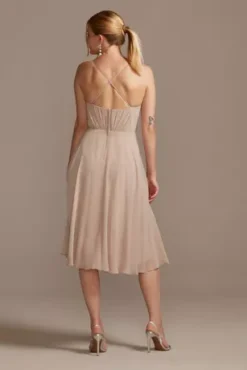 Spaghetti Strap Chiffon Short Bridesmaid Dress -Blissful Brides Shop F20240 BISCOTTI BM PROD7 77