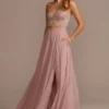 Bridesmaid Separates Beaded Spaghetti Strap Top -Blissful Brides Shop F20415 ROSEGOLD BM PROD7 7