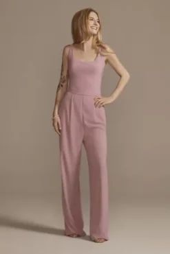 Bridesmaid Separates Jersey Tank Bodysuit -Blissful Brides Shop F20420 QUARTZ BM PROD5 015