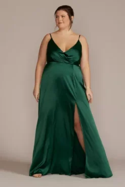 Stretch Charmeuse Cowl Back Bridesmaid Dress -Blissful Brides Shop F20546W JUNIPER BM PROD2 043