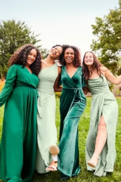 Jacquard Cowl Neck Bridesmaid Dress -Blissful Brides Shop F20573 1 PDP Crop JAN19 1920x2880