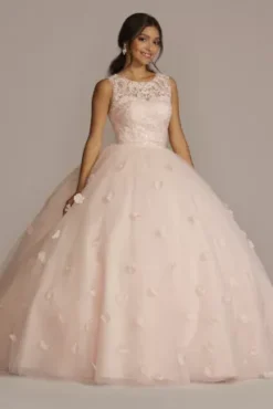 3-Piece Convertible Quince Dress With Heart Back