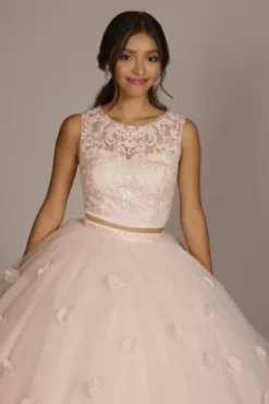 3-Piece Convertible Quince Dress With Heart Back -Blissful Brides Shop FR2102 PETAL QUINCE PROD12 107