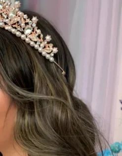 Patterned Sequin Quince Ball Gown With Bolero -Blissful Brides Shop FR2113 PDP