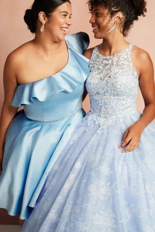 Lace-Up Back Applique Bodice Quince Dress 7 Lace-Up Back Applique Bodice Quince Dress - Image 5