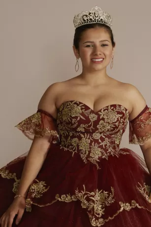 Tiered Quince Dress With Interchangeable Sleeves 13 Tiered Quince Dress With Interchangeable Sleeves - Image 11