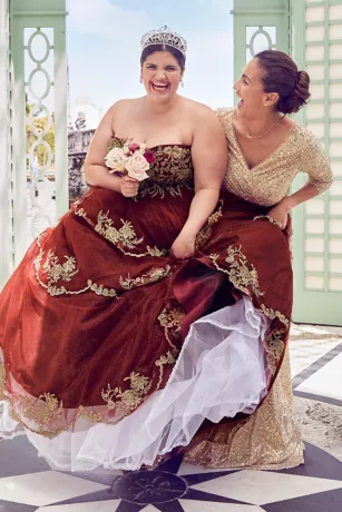 Tiered Quince Dress With Interchangeable Sleeves 17 Tiered Quince Dress With Interchangeable Sleeves - Image 15