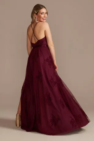 Flocked Tulle Low-Back Bridesmaid Dress 4 Flocked Tulle Low-Back Bridesmaid Dress - Image 2