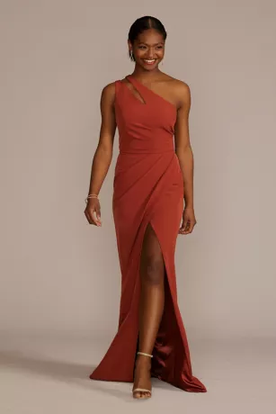 Stretch Crepe One-Shoulder Bridesmaid Dress 3 Stretch Crepe One-Shoulder Bridesmaid Dress