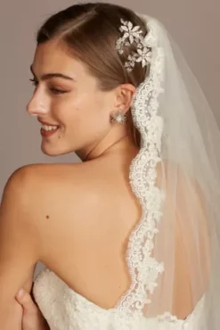 Crystal And Bead Floral Hair Clip Set -Blissful Brides Shop H1062 MSILVER HP OM PROD12 002