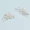 Crystal And Bead Floral Hair Clip Set -Blissful Brides Shop H1062 MSILVER HP PROD12 001