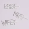 Pave Crystal Bride Mrs Wifey Barrette Set -Blissful Brides Shop H24073PS SILVER HP PROD11 003