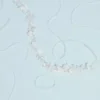 3D Flower Ribbon-Tie Headband With Pearls -Blissful Brides Shop H8159 MSILVER HP PROD2 001