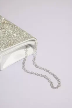 Crystal-Embellished Satin Crossbody Clutch -Blissful Brides Shop HBDARBI MWHITE HB PROD10 13