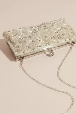 Floral Flourish Crystal Encrusted Clutch -Blissful Brides Shop HBJULIET MCHAMPAGNE HB PROD1 04