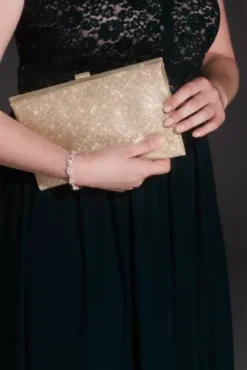 Allover Glitter Metallic Clutch -Blissful Brides Shop HBKYLE MGOLD HB OM PROD3 031