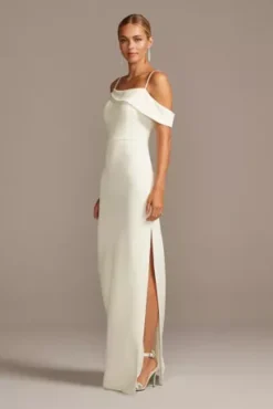 Asymmetric Off The Shoulder Sheath Dress