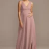 Pleated Tank Chiffon Maternity Bridesmaid Dress -Blissful Brides Shop Image 4XLF20166 11263895 Quartz